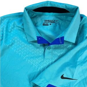 Nike Golf Tour Performance Dri-FIT Polo Shirt Teal Blue Mens Medium 639918-405